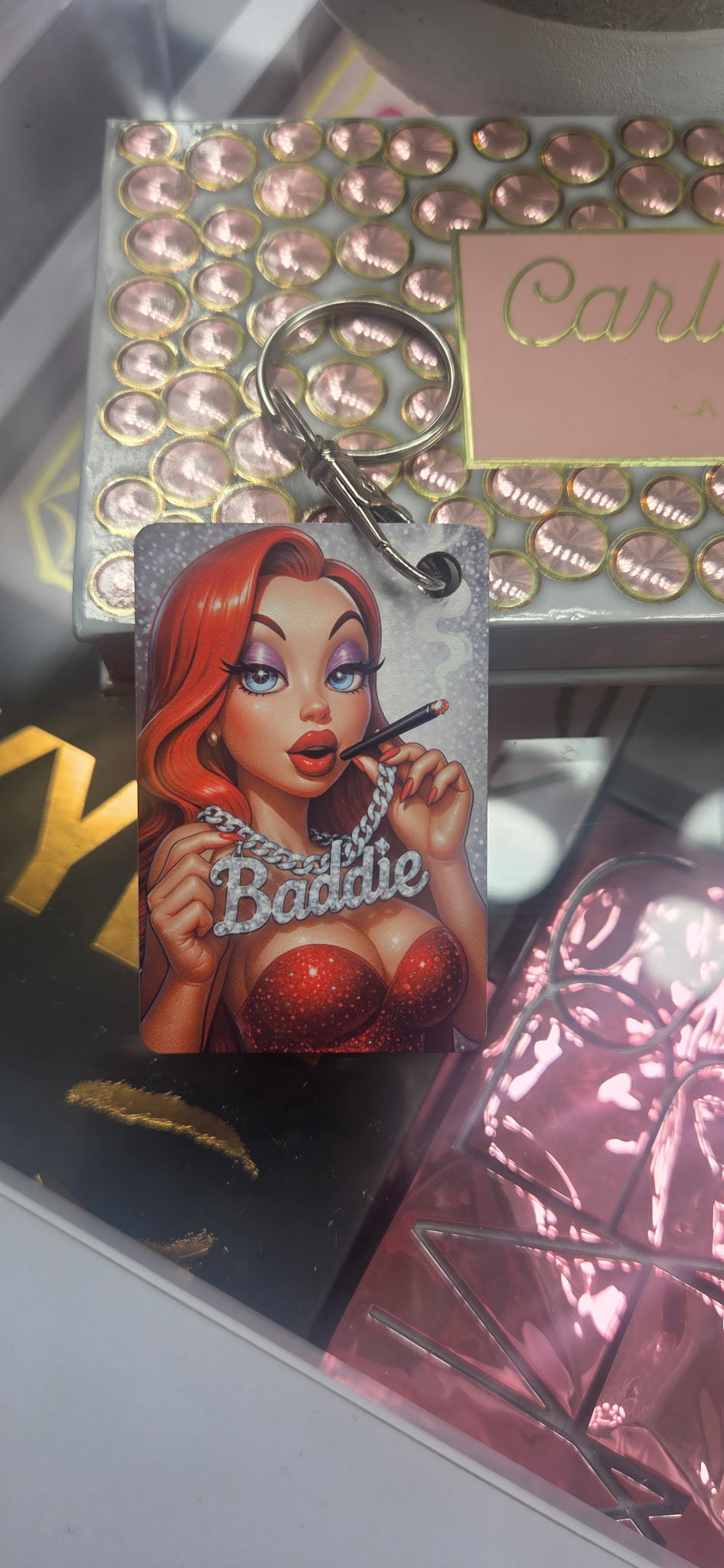 "Hollywood Babes"-Custom Double-Sided Keychain