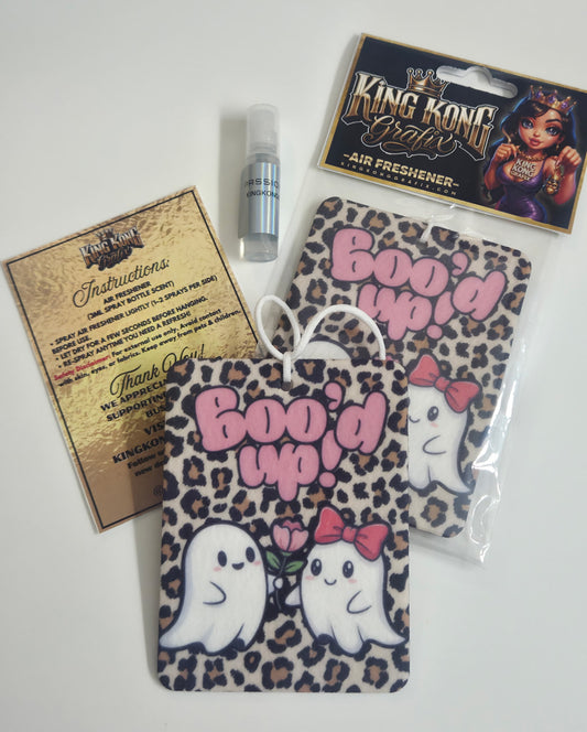 " BOO'D UP" Air Freshener + Scent Spray (Pink,Brown,&Black)