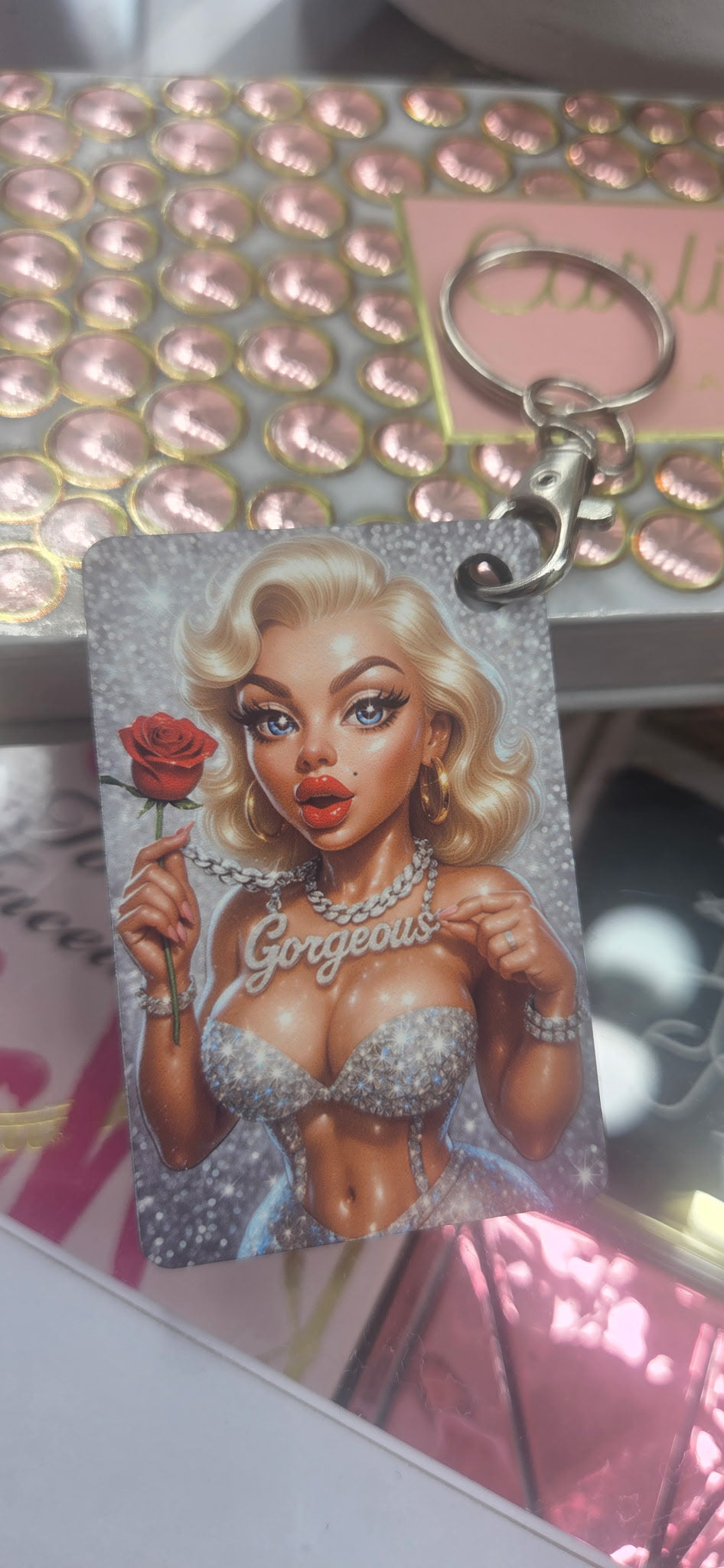 "Hollywood Babes"-Custom Double-Sided Keychain