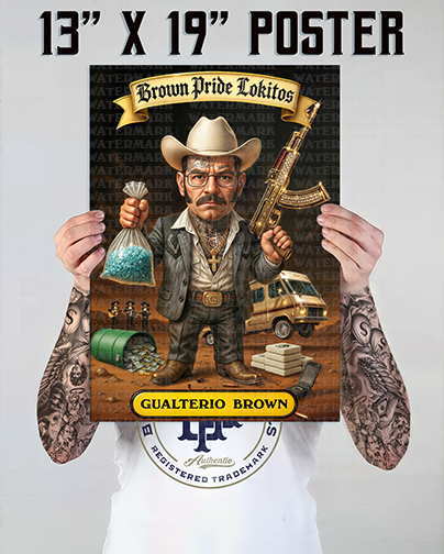 "GUALTERIO BROWN " Premium Poster-13X19 Glossy Finish