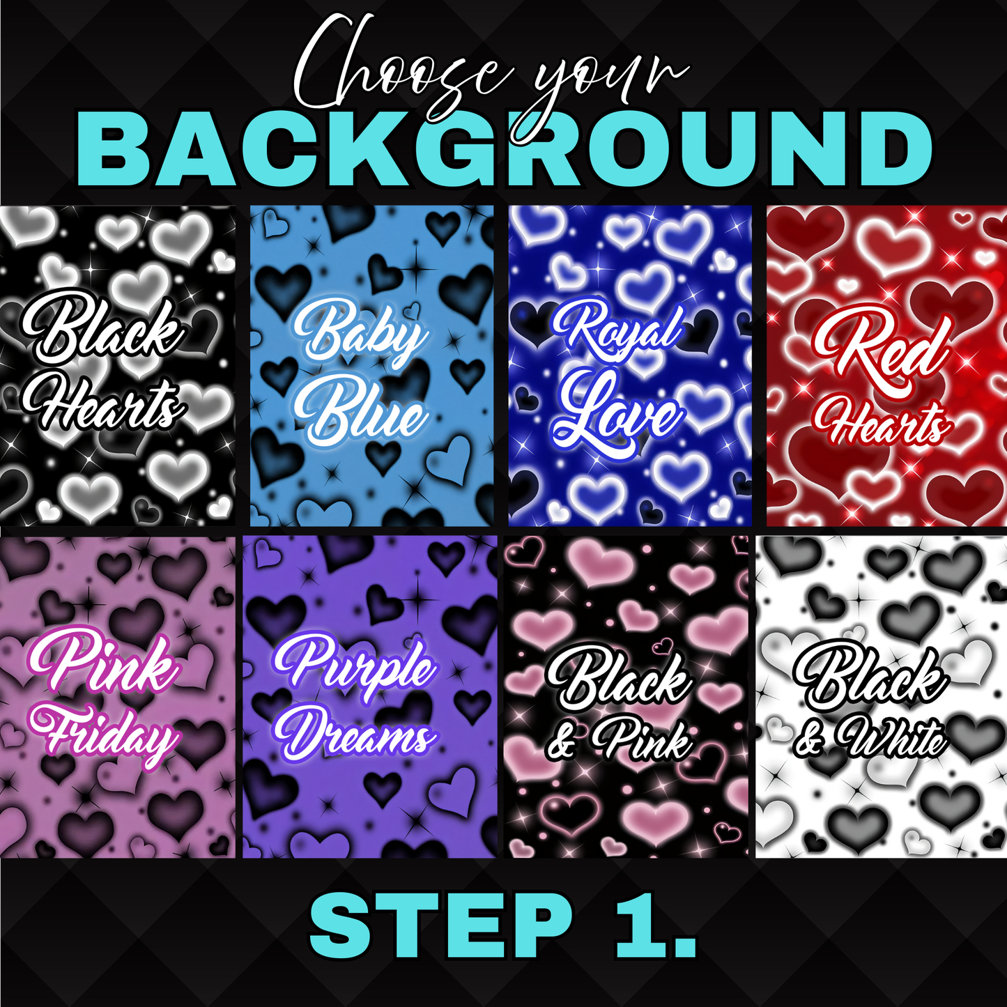 Y2K Custom Photo Freshie 2000s Heart Backdrop (Watermelon Scent)